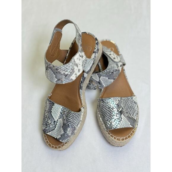 Sarto By Franco Sarto Shoes - Franco Sarto "Oak" Women’s Sz 7.5 Ocean Wave Espadrille Platform Sandal